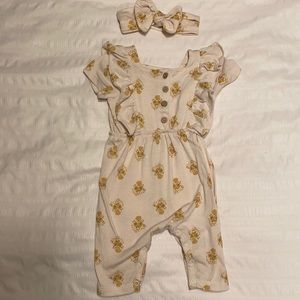 Jessica Simpson 0-3 month jumper with headband